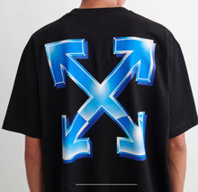 Load image into Gallery viewer, OFF WHITE Blue Metal Arrow Over T-Shirt
