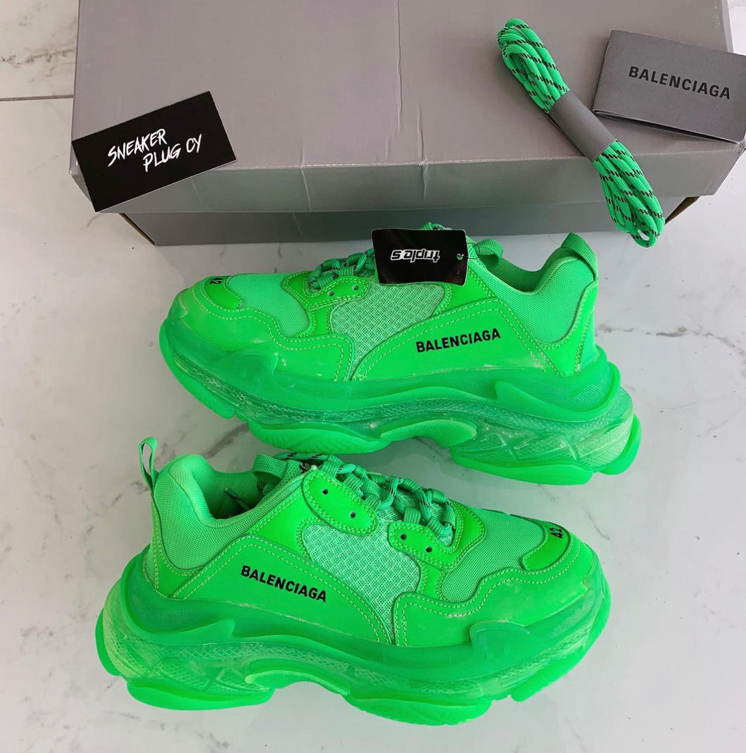 BALENCIAGA TRIPLE S / LIME GREEN