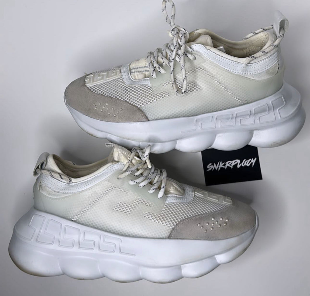 VERSACE CHAIN REACTION SNEAKERS / WHITE