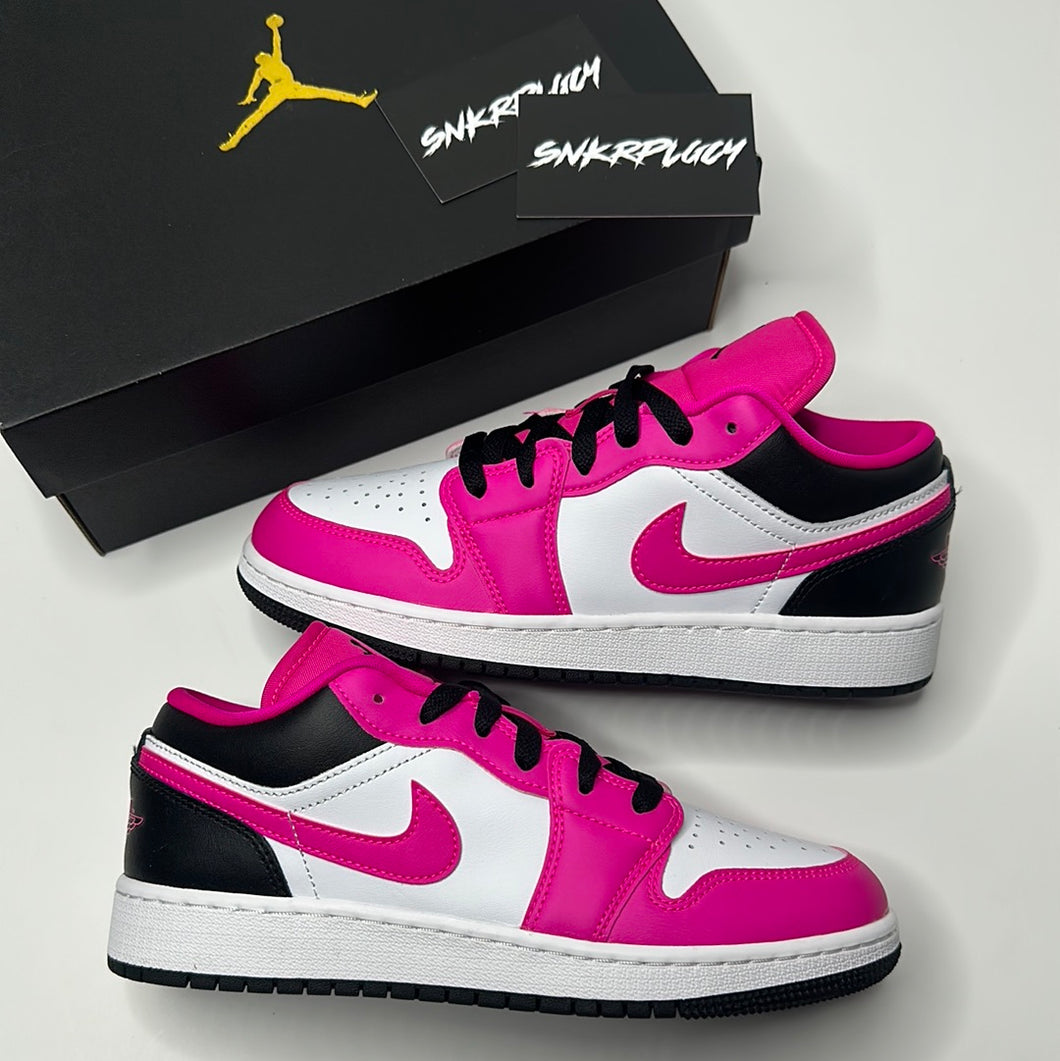 AIR JORDAN 1 LOW (GS) / PINK/BLACK