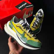 Load image into Gallery viewer, SACAI X NIKE VAPORWAFFLE “TOUR YELLOW / STADIUM GREEN”
