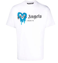 Load image into Gallery viewer, PALM ANGELS T-SHIRT “ST. MORITZ” WHITE/BLUE
