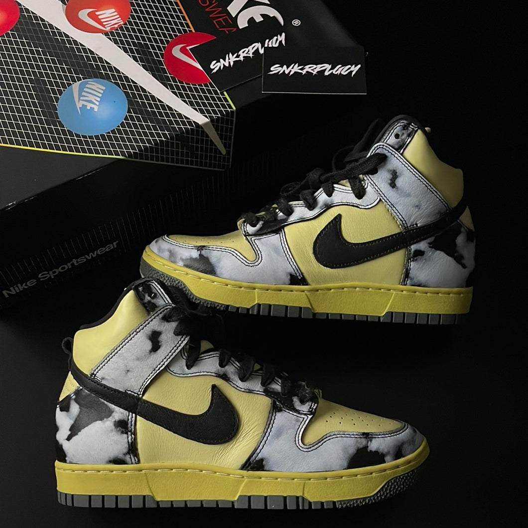 NIKE DUNK HIGH 1985 SP “BLACK/LEMON DROP/SATURN”