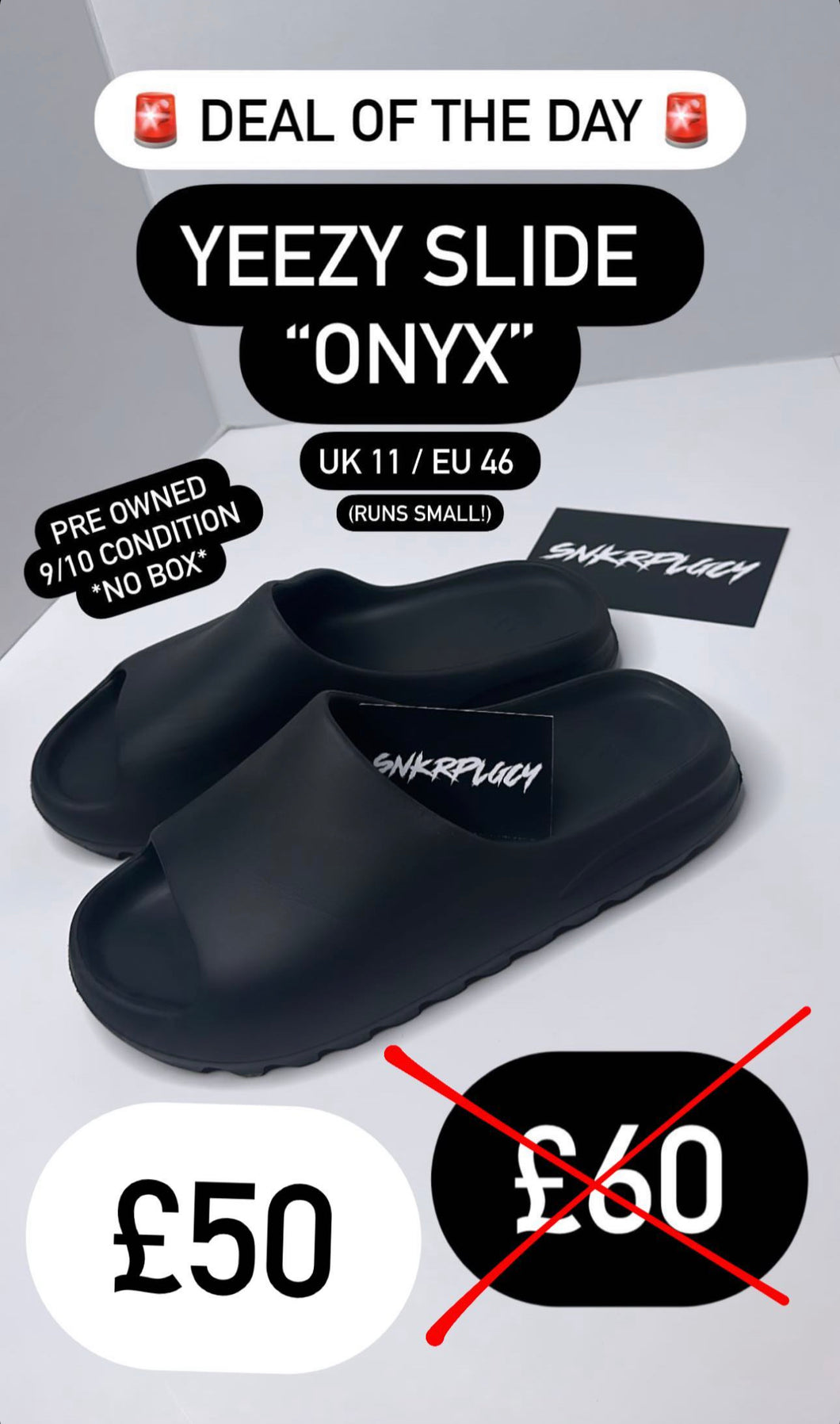 YEEZY SLIDE “ONYX” | PRE-OWNED