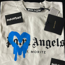 Load image into Gallery viewer, PALM ANGELS T-SHIRT “ST. MORITZ” WHITE/BLUE
