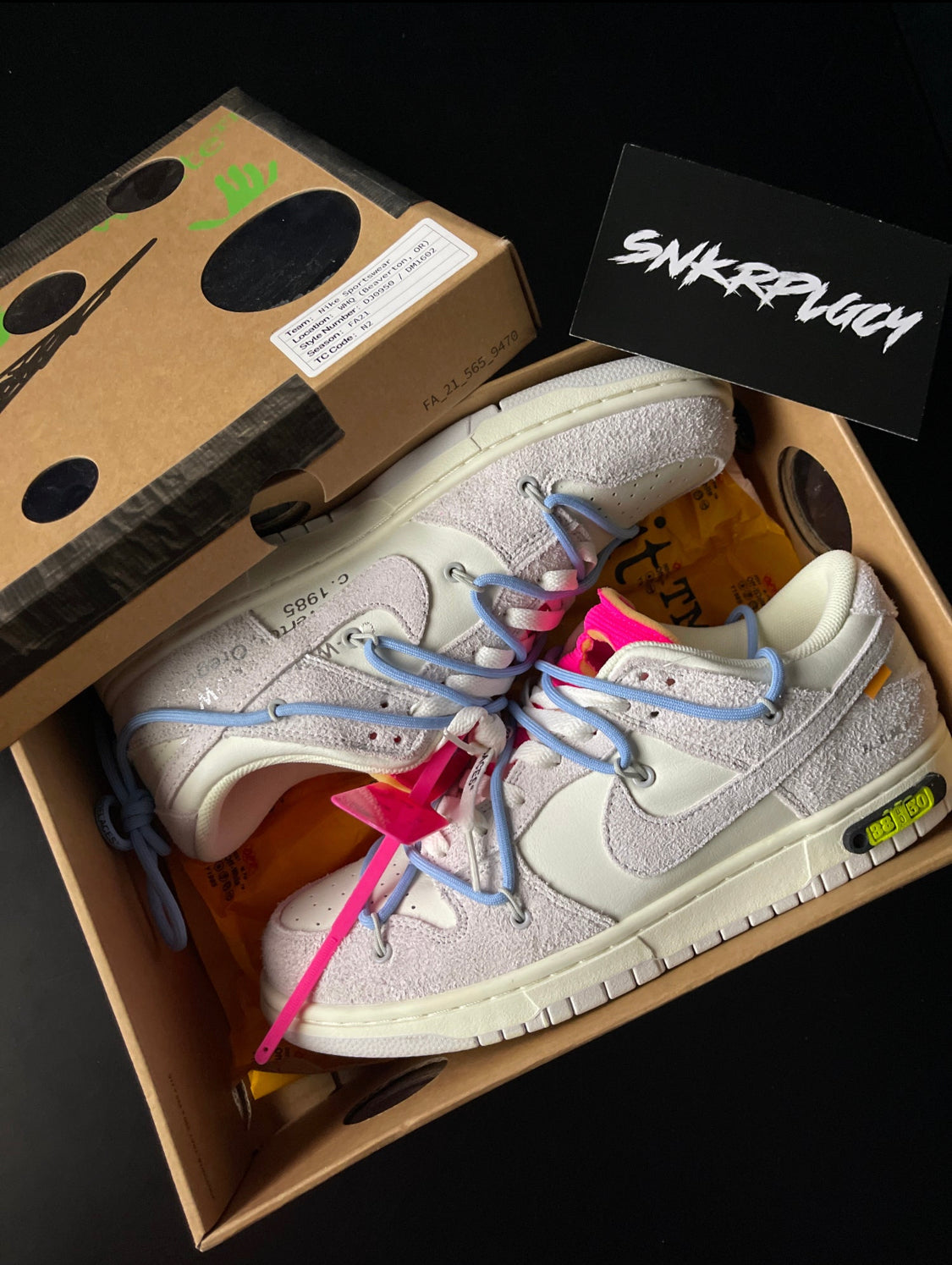 off white dunks lot 38