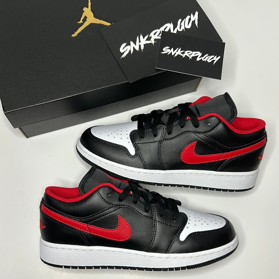 AIR JORDAN 1 LOW - BLACK/WHITE/RED