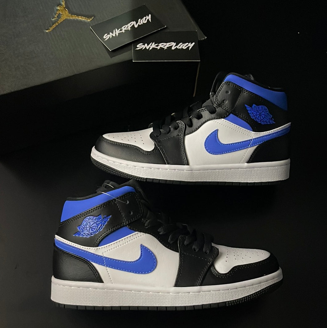 AIR JORDAN 1 MID “WHITE / BLACK ROYAL”