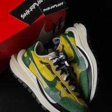 Load image into Gallery viewer, SACAI X NIKE VAPORWAFFLE “TOUR YELLOW / STADIUM GREEN”
